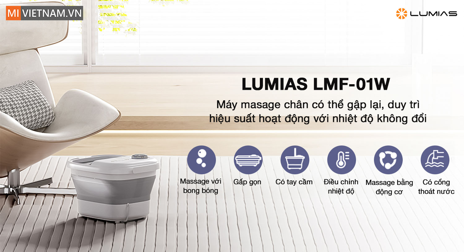 Máy massage chân Lumias LMF-01W