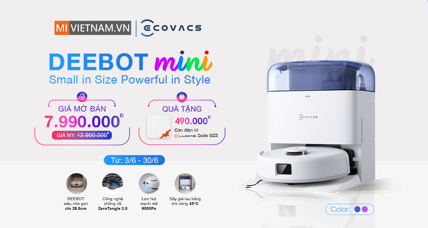 Mở Bán Ecovacs Deebot Mini