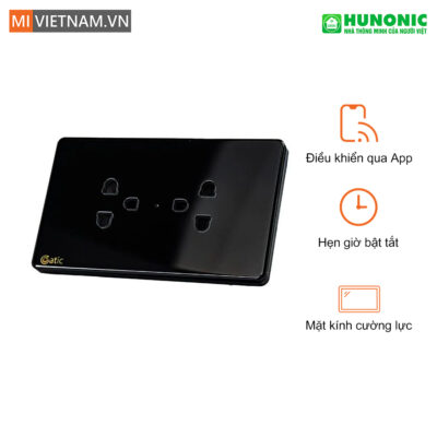 Ổ Cắm Hunonic Datic 2 Ổ Có Tiếp Địa
