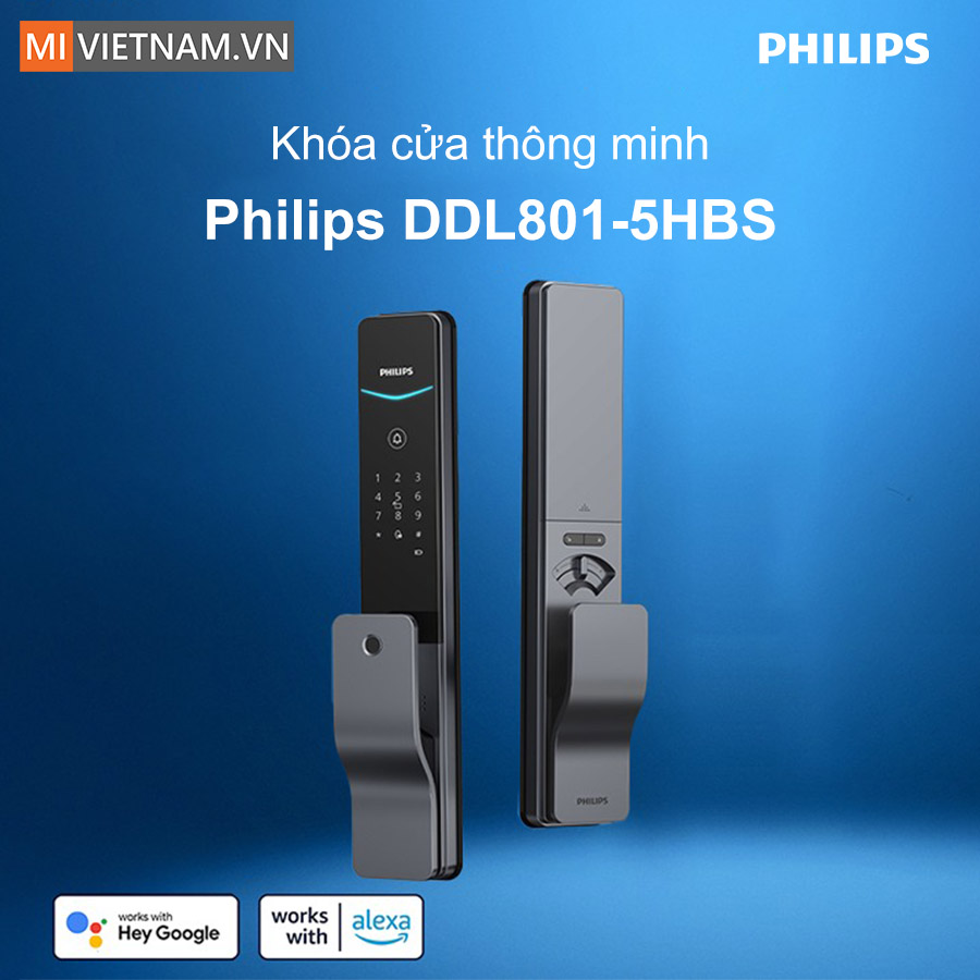 khóa cửa thông minh Philips DDL801-5HBS