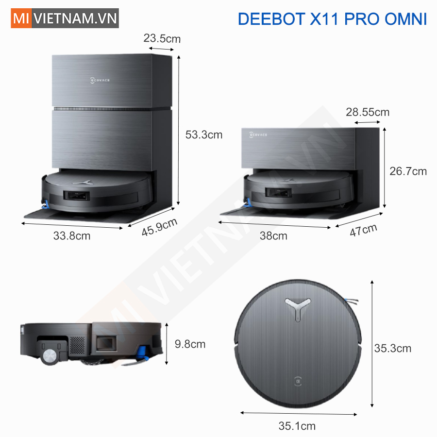 Robot hút bụi lau nhà Ecovacs Deebot X11 Pro Omni - Bản Quốc Tế 18 Ecovacs X11 Pro Omni