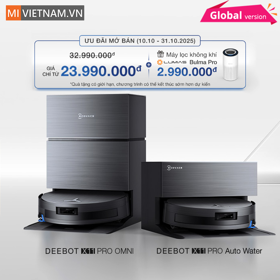 Robot hút bụi lau nhà Ecovacs Deebot X11 Pro Omni - Bản Quốc Tế 1 Ecovacs Deebot X11 Pro Omni