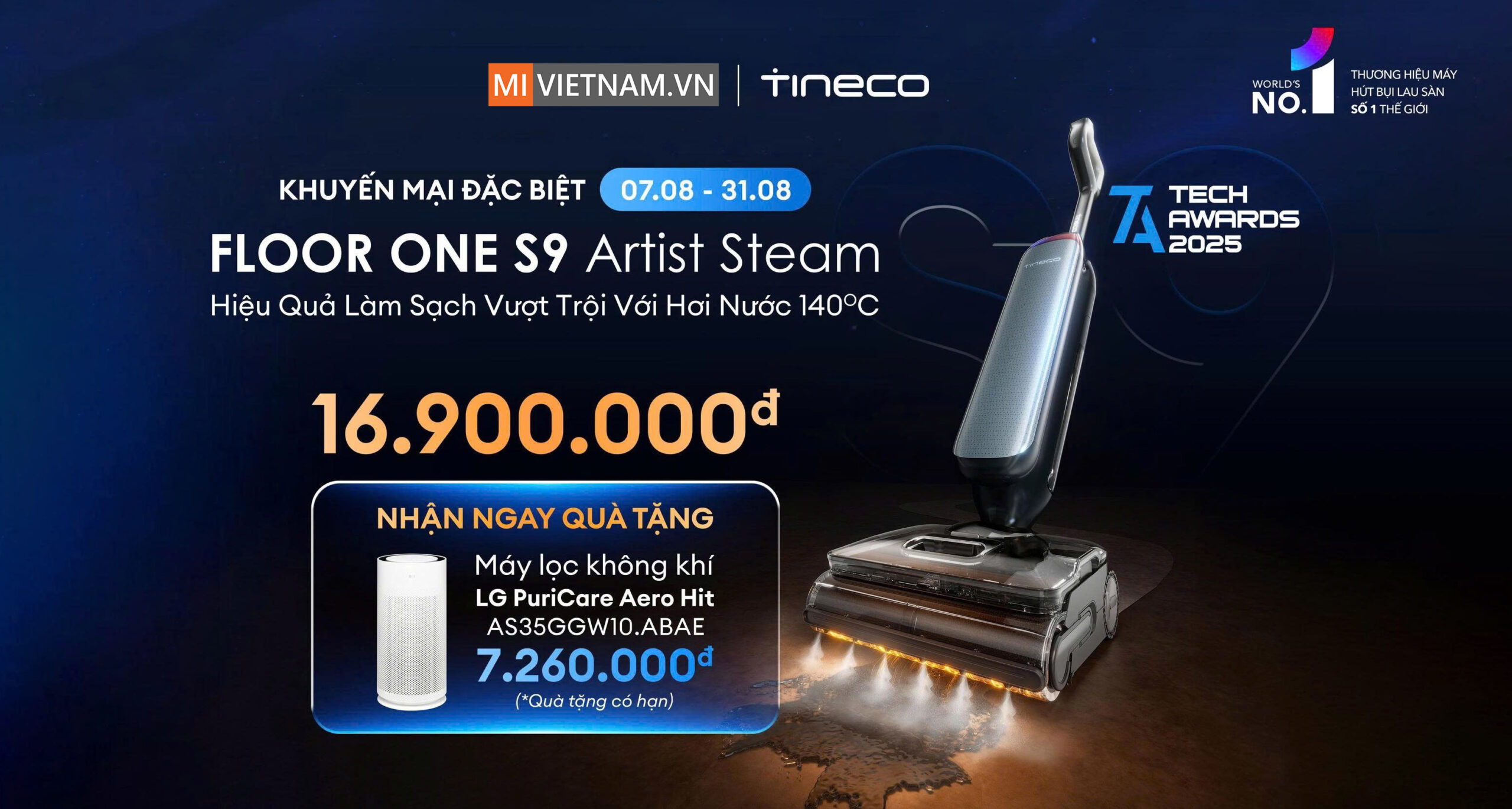 Sale Sốc Tineco Floor One S9 Artist Steam