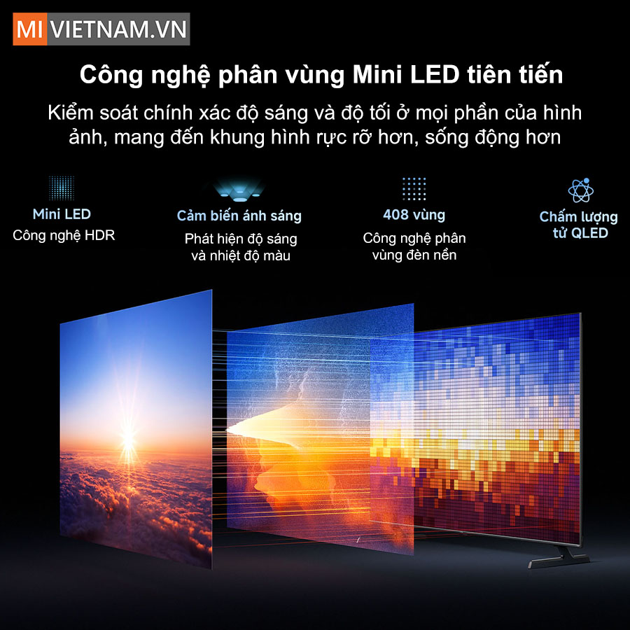 Tivi Xiaomi 55 inch S Pro Mini LED 2026 - Màn hình 4K, tần số 144Hz 4 Tivi Xiaomi 55 inch S Pro Mini LED 2026