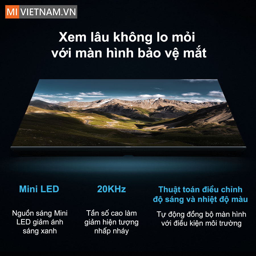 Tivi Xiaomi 55 inch S Pro Mini LED 2026 - Màn hình 4K, tần số 144Hz 9 tivi Xiaomi 55 inch S Pro Mini LED 2026