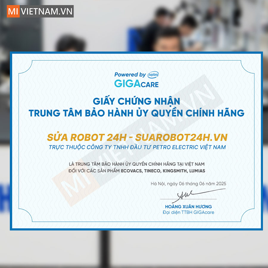 Thông tin thời gian bảo hành các sản phẩm Ecovacs 1 Mi Việt Nam - đối tác chiến lược của Ecovacs tại Việt Nam