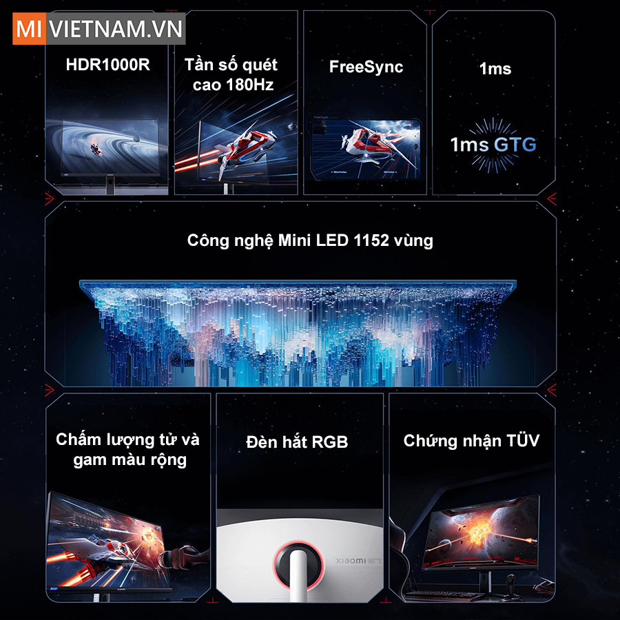 Màn hình Xiaomi Mini LED Gaming G Pro 27i - Hàng Chính Hãng 4 màn hình Xiaomi Mini LED Gaming G Pro 27i