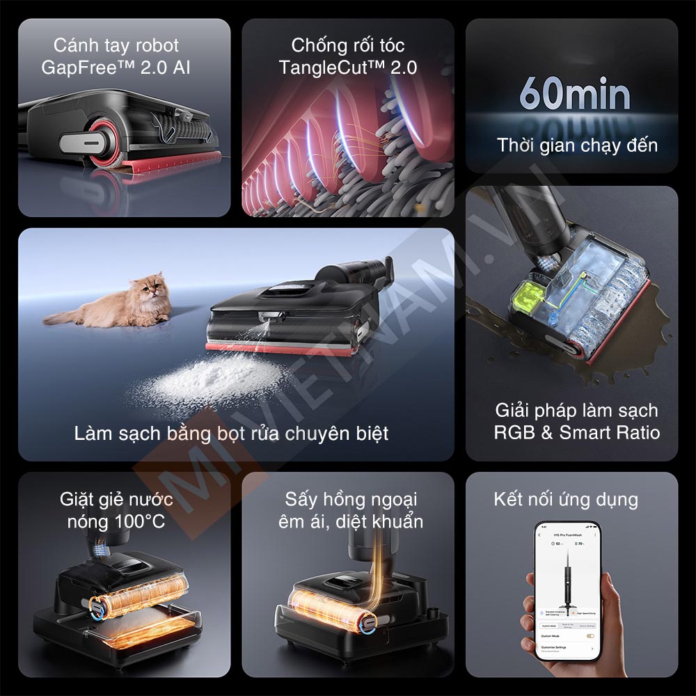 Máy hút bụi lau nhà cầm tay Dreame H15 Pro FoamWash - Bản Quốc Tế 3 Dreame H15 Pro FoamWash