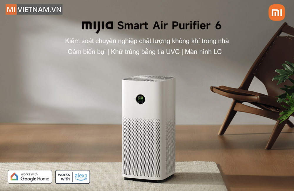 Máy lọc không khí Xiaomi Mijia Smart Air Purifier 6 - Bản Quốc Tế 2 máy lọc không khí Xiaomi Mijia Smart Air Purifier 6