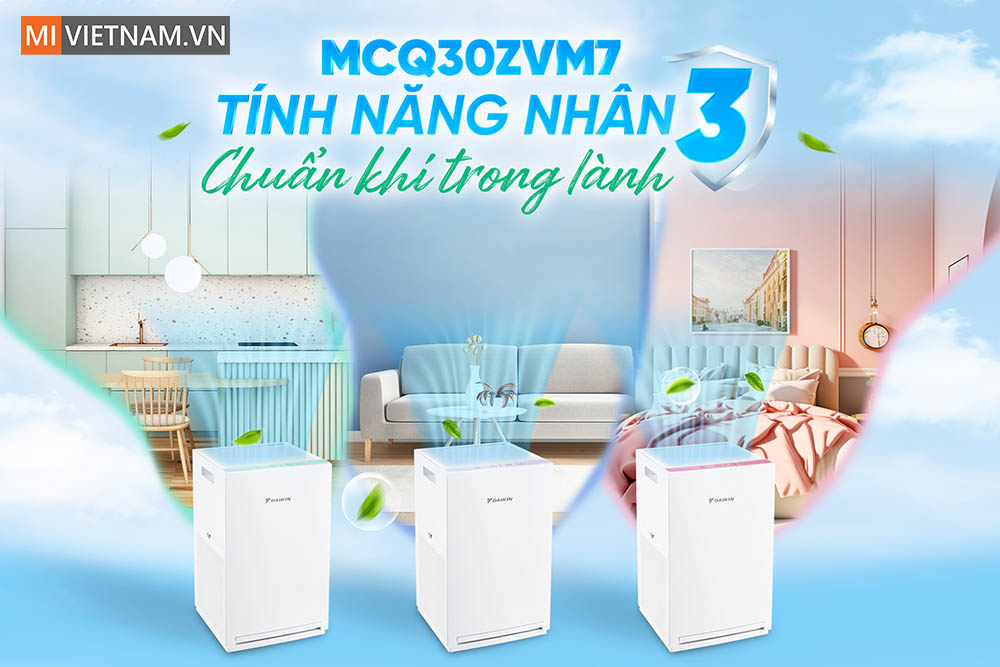 Máy lọc không khí Daikin MCQ30ZVM7 - Hàng Chính Hãng 3 Máy lọc không khí Daikin MCQ30ZVM7