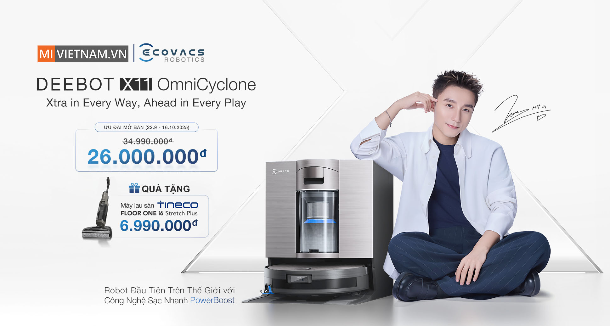 Mở Bán Ecovacs Deebot X11 OmniCyclone