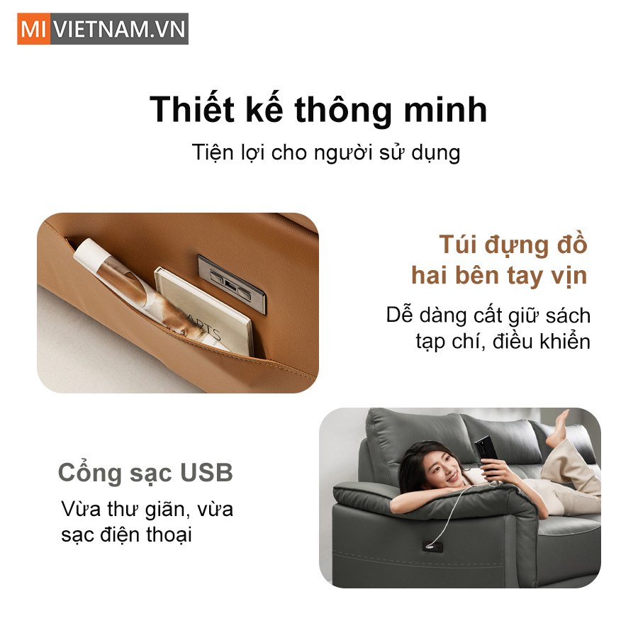 Ghế Sofa Điện 3 Chỗ Xiaomi 8H B9S Pro - Hàng Chính Hãng 8 Ghế Sofa điện 3 chỗ Xiaomi 8H B9S Pro