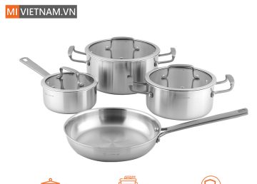 bộ nồi chảo inox cao cấp Lumias Zenith 4Set