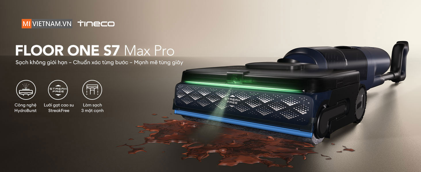 Máy hút bụi lau nhà Tineco Floor One S7 Max Pro - Hàng Chính Hãng 2 Tineco FLOOR ONE S7 Max Pro