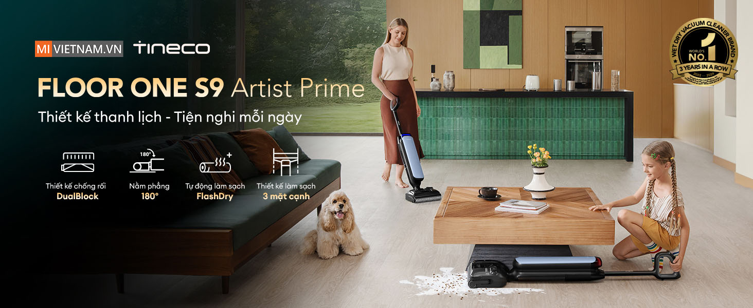Máy hút bụi lau nhà Tineco Floor One S9 Artist Prime - Hàng Chính Hãng 2 Tineco Floor One S9 Artist Prime