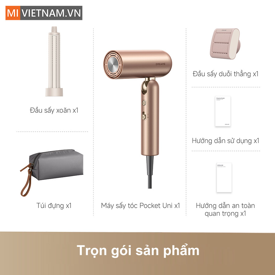 Máy sấy và tạo kiểu tóc Dreame Pocket Uni - Hàng Chính Hãng 12 Dreame Pocket Uni