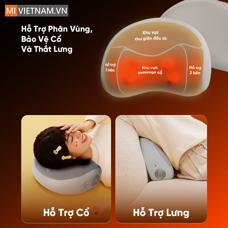 Gối massage cổ vai gáy và lưng Breo P2 - Hàng Chính Hãng 7 massage cổ vai gáy và lưng Breo P2
