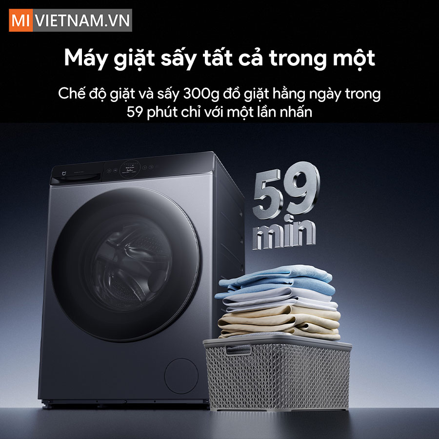 Máy giặt Xiaomi Mijia Front Load Washer Dryer Pro 12.5kg - Bản Quốc Tế 8 Mijia Front Load Washer Dryer Pro 12.5kg