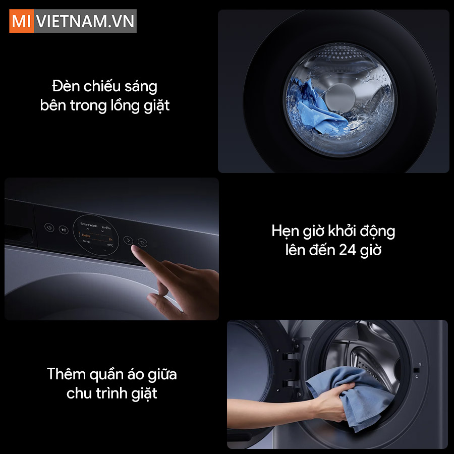Máy giặt Xiaomi Mijia Front Load Washer Dryer Pro 12.5kg - Bản Quốc Tế 12 Mijia Front Load Washer Dryer Pro 12.5kg