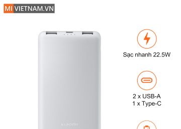 Pin sạc dự phòng Xiaomi Power Bank 10000mAh 22.5W Lite – Chính Hãng