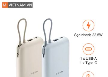 Pin sạc dự phòng Xiaomi Power Bank 10000mAh 22.5W (Kèm cáp) – Chính Hãng