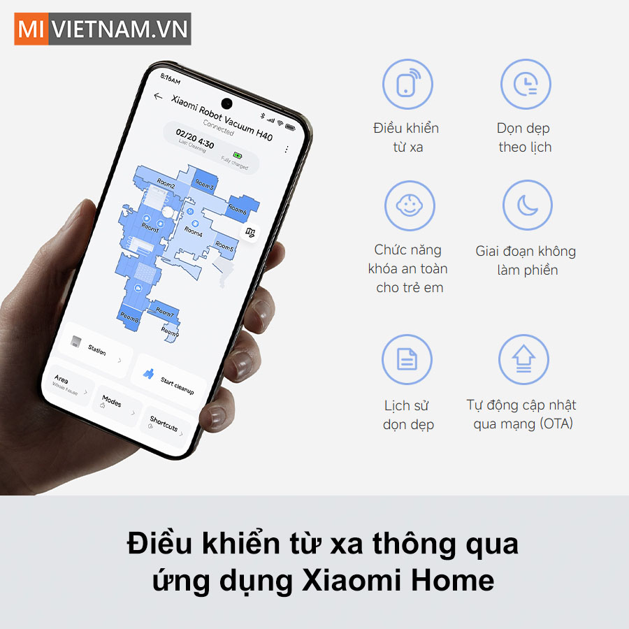 Robot hút bụi lau nhà Xiaomi Vacuum H40 - Bản Quốc Tế 13 Xiaomi Vacuum H40
