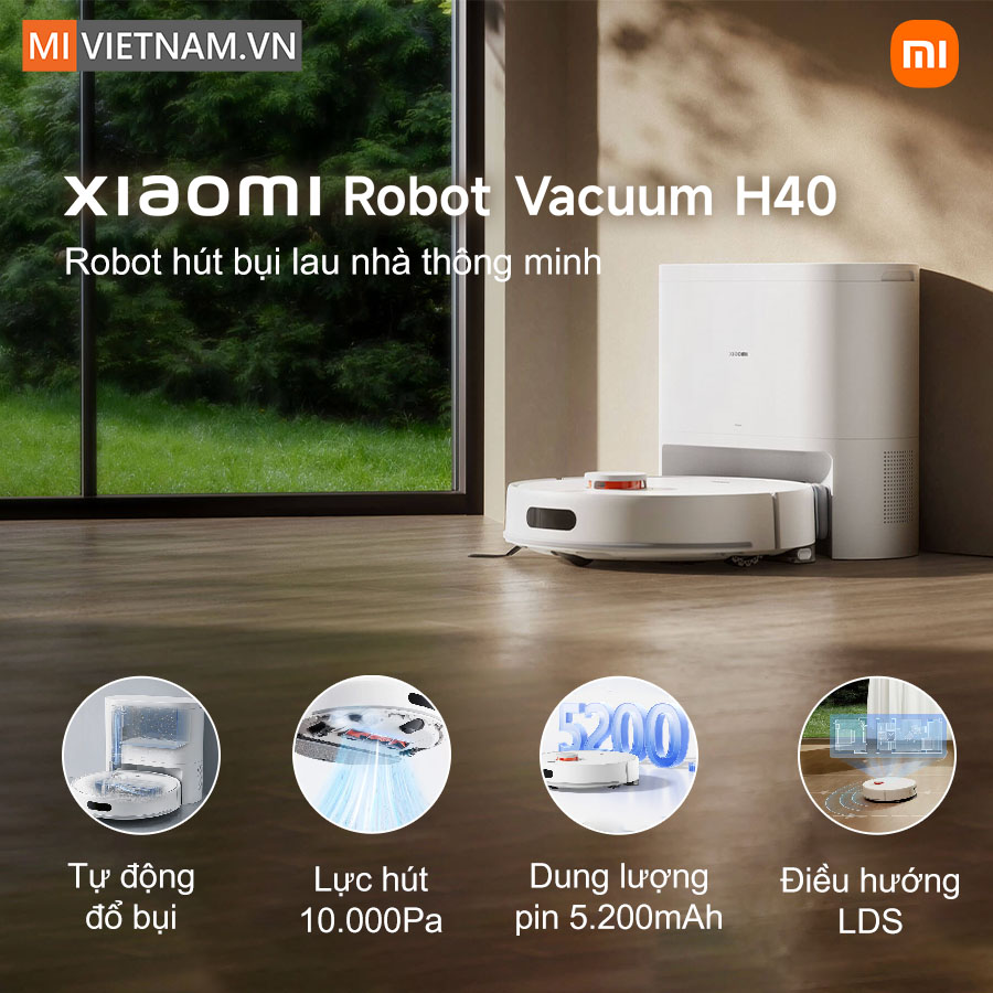 Robot hút bụi lau nhà Xiaomi Vacuum H40 - Bản Quốc Tế 2 Xiaomi Vacuum H40