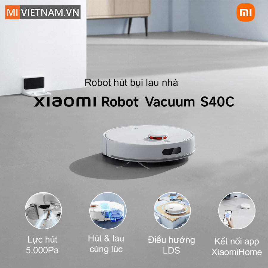 Robot hút bụi lau nhà Xiaomi Vacuum S40C - Bản Quốc Tế 2 Xiaomi Vacuum S40C