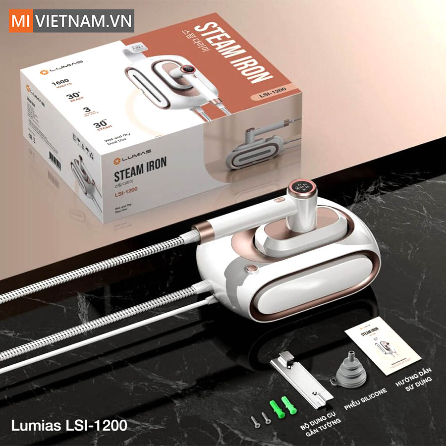 Bàn là hơi nước Lumias dung tích 1200ml LSI-1200 - Chính Hãng 10 Lumias LSI-1200
