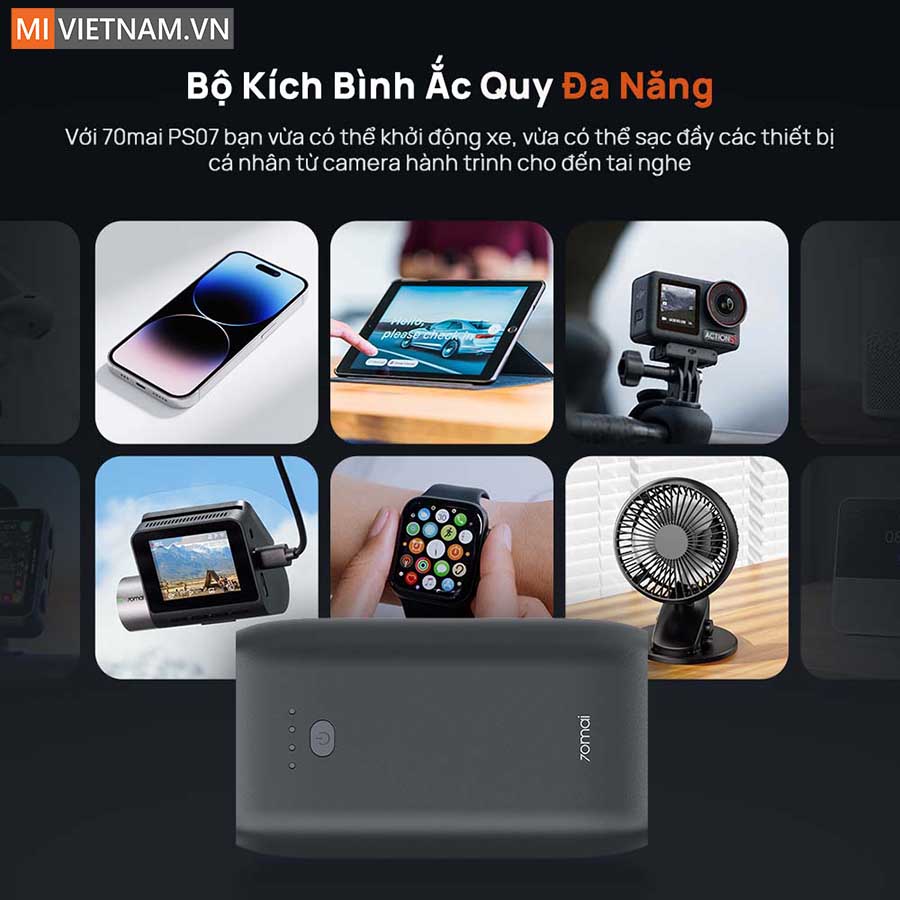 Bộ kích điện khẩn cấp acquy oto 70mai PS07