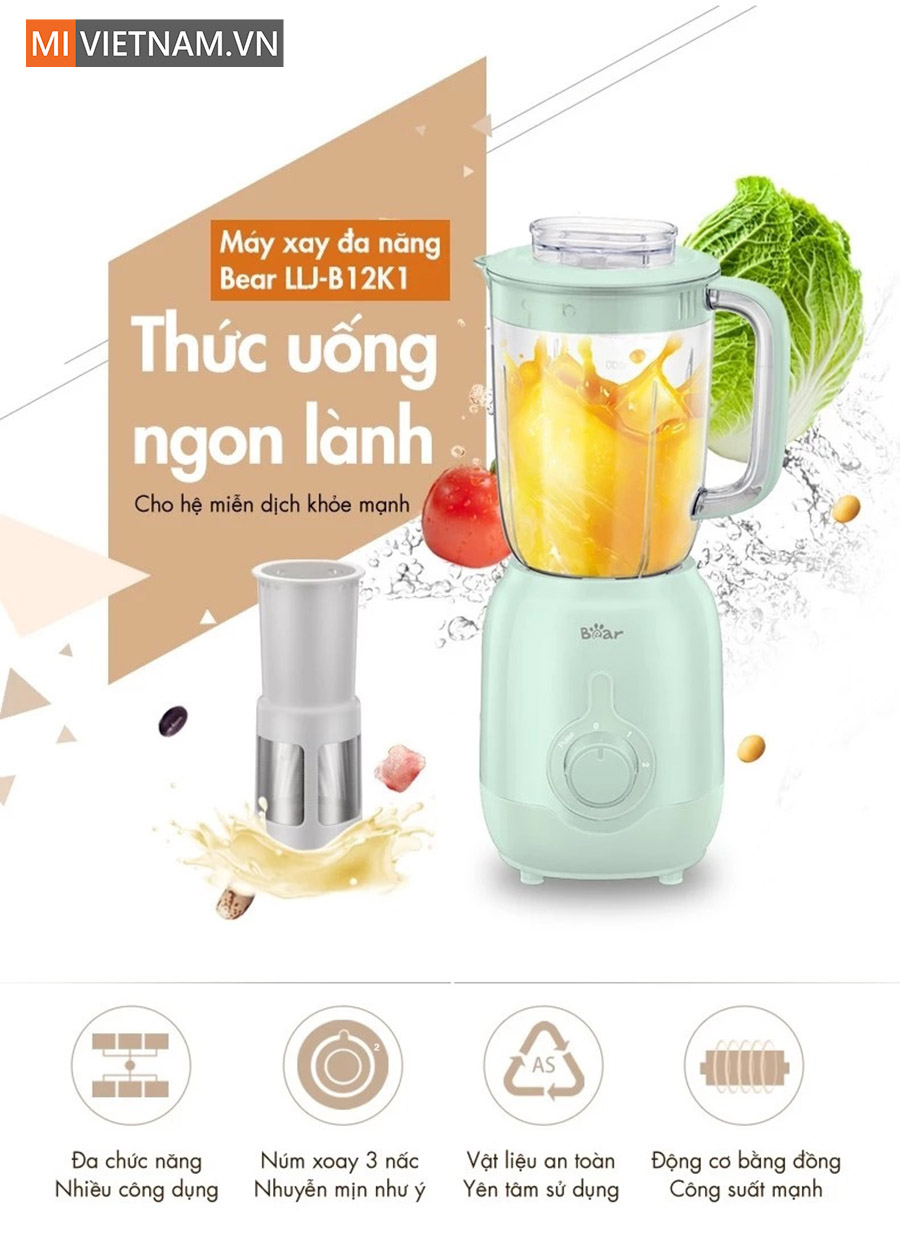 máy xay sinh tố Bear LLJ-B12K1