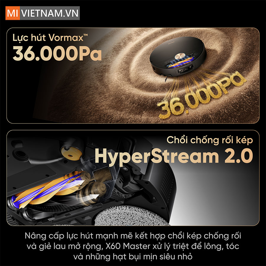 Robot hút bụi lau nhà Dreame X60 Master - Bản Quốc Tế 10 Robot hút bụi dreame X60 master