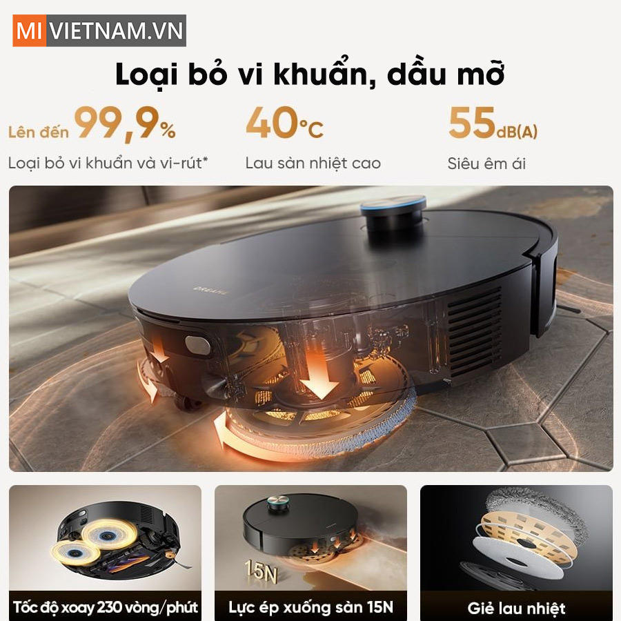 Robot hút bụi lau nhà Dreame X60 Master - Bản Quốc Tế 11 Robot hút bụi dreame X60 master