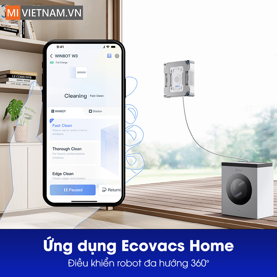 Robot lau kính Ecovacs Winbot W3 Omni - Hàng Chính Hãng 13 robot lau kính ecovacs w3