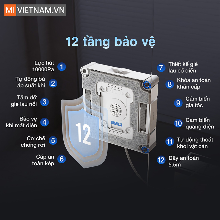 Robot lau kính Ecovacs Winbot W3 Omni - Hàng Chính Hãng 14 robot lau kính ecovacs w3