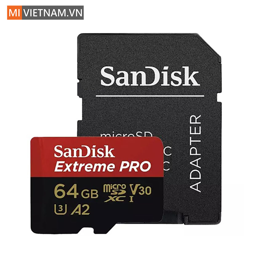 Thẻ nhớ MicroSDXC SanDisk Extreme Pro 64GB 2 Thẻ nhớ MicroSDXC SanDisk Extreme Pro 64GB