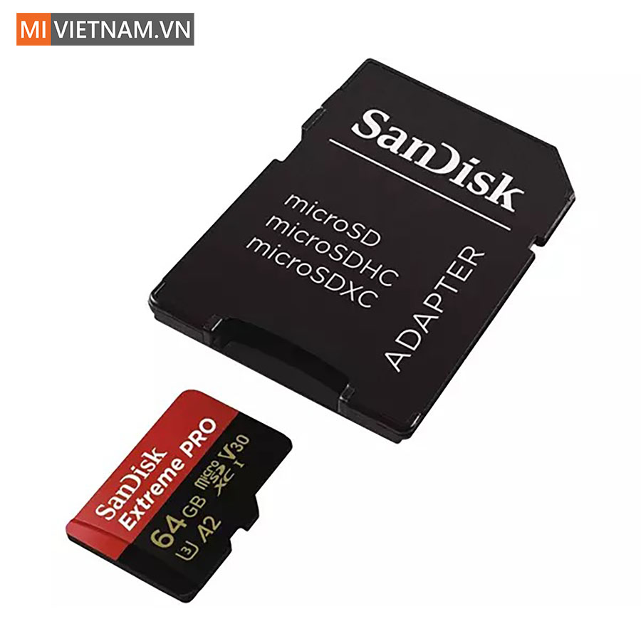 Thẻ nhớ MicroSDXC SanDisk Extreme Pro 64GB 3 Thẻ nhớ MicroSDXC SanDisk Extreme Pro 64GB
