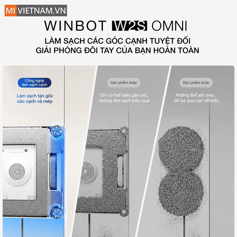 Robot lau kính Ecovacs W2S Omni