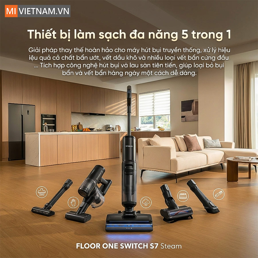 Máy hút bụi lau nhà Tineco Floor One Switch S7 Steam