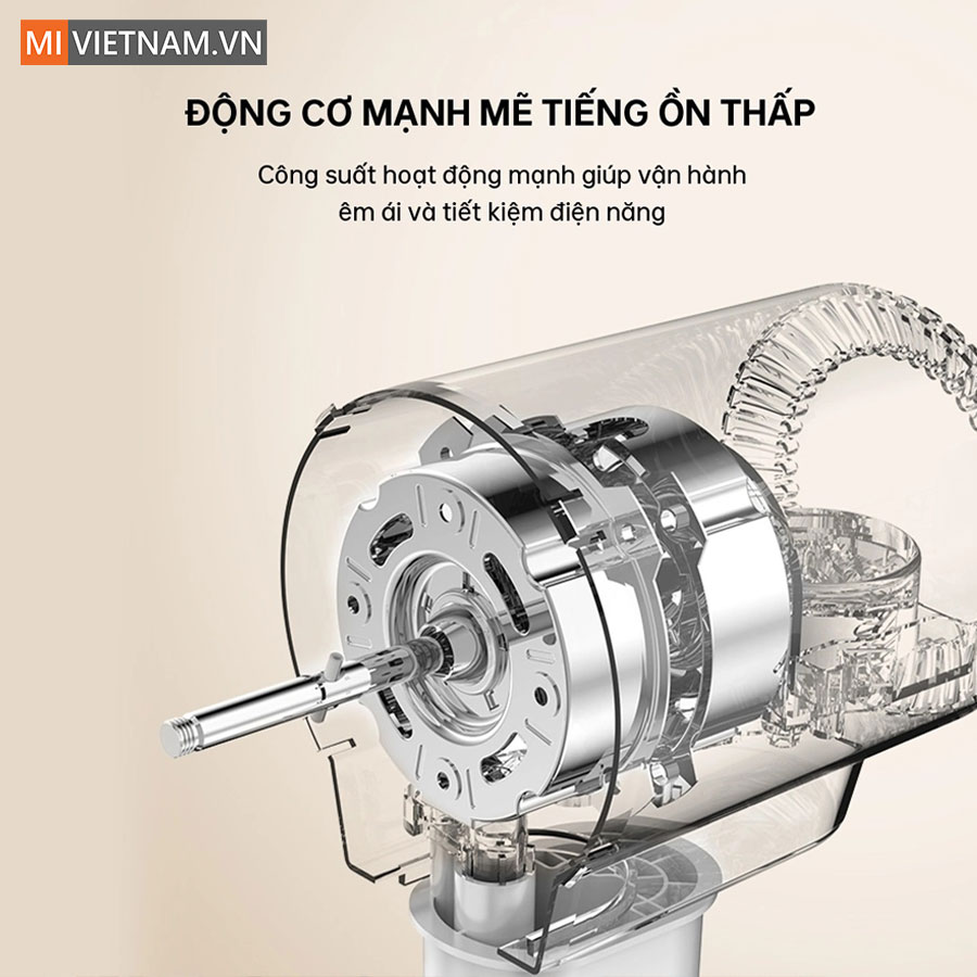 Quạt đứng lưu thông không khí Aqua AQS-FED3502R(W)-VN 5 Động cơ mạnh mẽ, vận hành êm ái và ít tiếng ồn