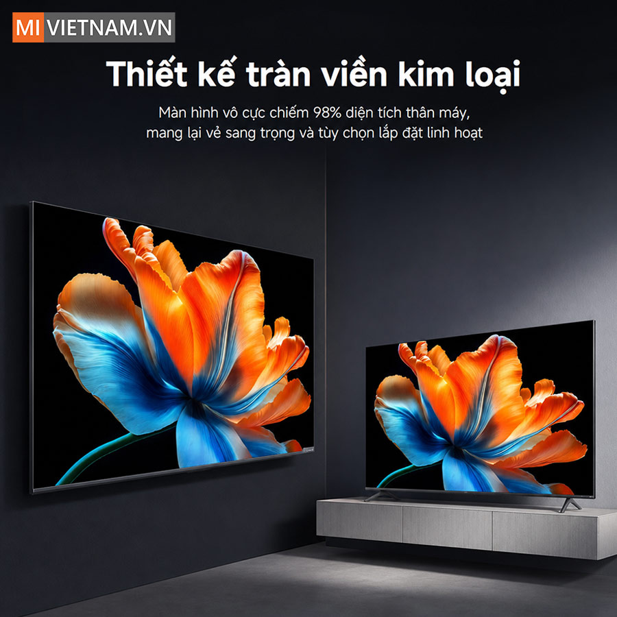 Tivi Xiaomi 65 inch S Mini LED 2026 - Màn hình 4K, Tần số 120Hz 10 Thiết kế tràn viền tinh tế, đa dạng tùy chọn lắp đặt