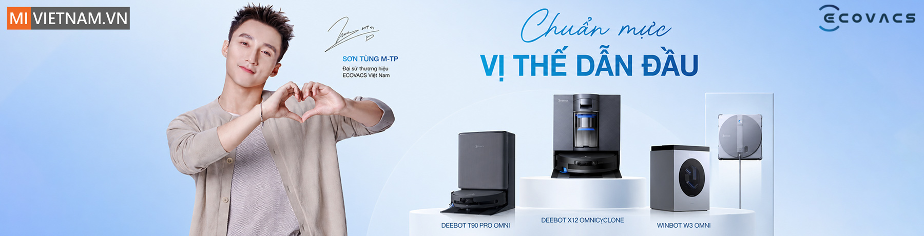 Ecovacs chuẩn mực dẫn đầu Banner Ecovacs website