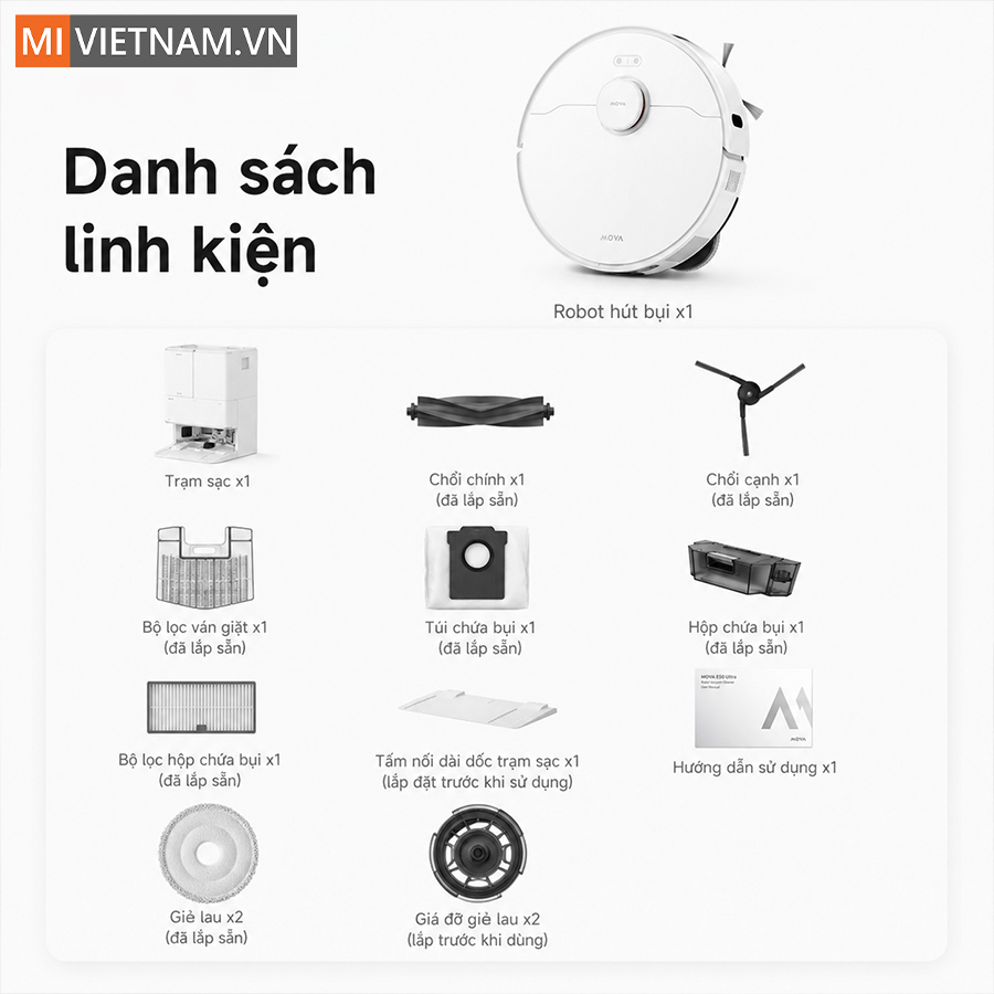 Robot hút bụi lau nhà Mova E50 Ultra - Bản Quốc Tế 18 Mova E50 Ultra