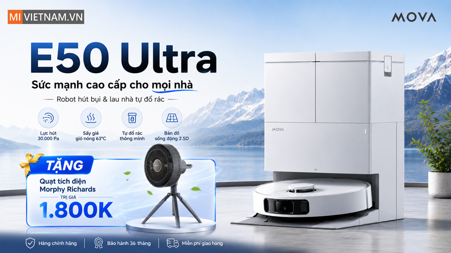 Robot hút bụi lau nhà Mova E50 Ultra - Bản Quốc Tế 5 Mova E50 Ultra