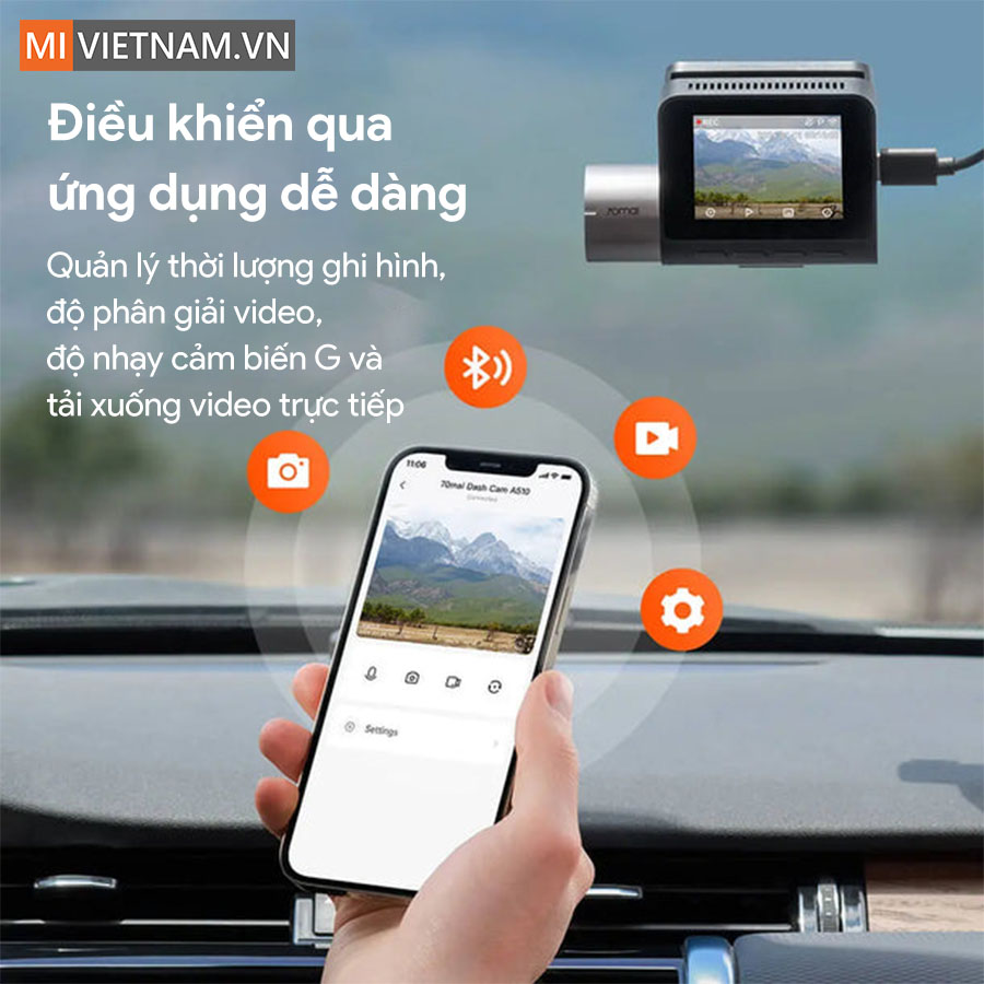 Camera hành trình 70mai A510 - Bản Quốc Tế 13 mivietnam camera hanh trinh 70mai A510 05