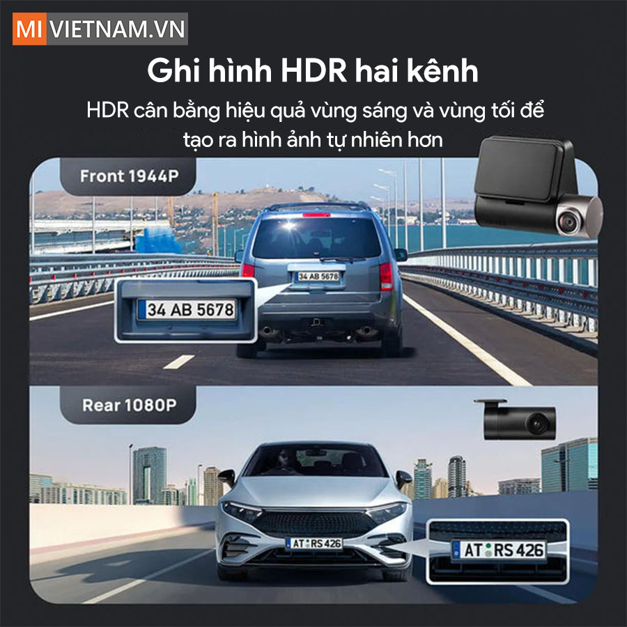 Camera hành trình 70mai A510 - Bản Quốc Tế 6 mivietnam camera hanh trinh 70mai A510 06