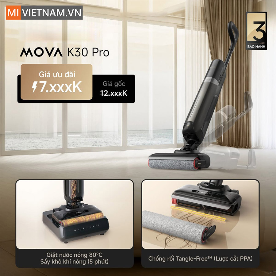 Máy hút bụi lau nhà cầm tay Mova K30 Pro - Bản Quốc Tế 2 Mova K30 Pro