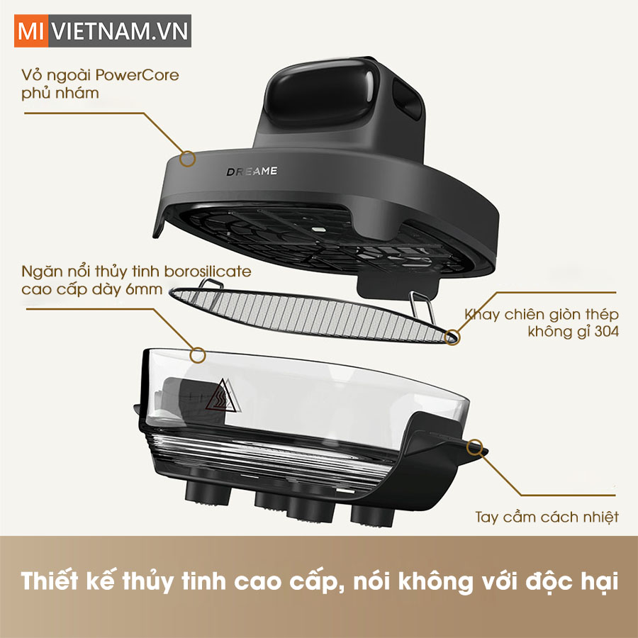 Nồi chiên không dầu Dreame Tasti PT60 - Hàng Chính Hãng 4 Dreame Tasti PT60