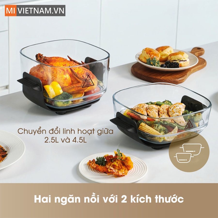 Nồi chiên không dầu Dreame Tasti PT60 - Hàng Chính Hãng 9 mivietnam noi chien khong dau Dreame Tasti PT60 06