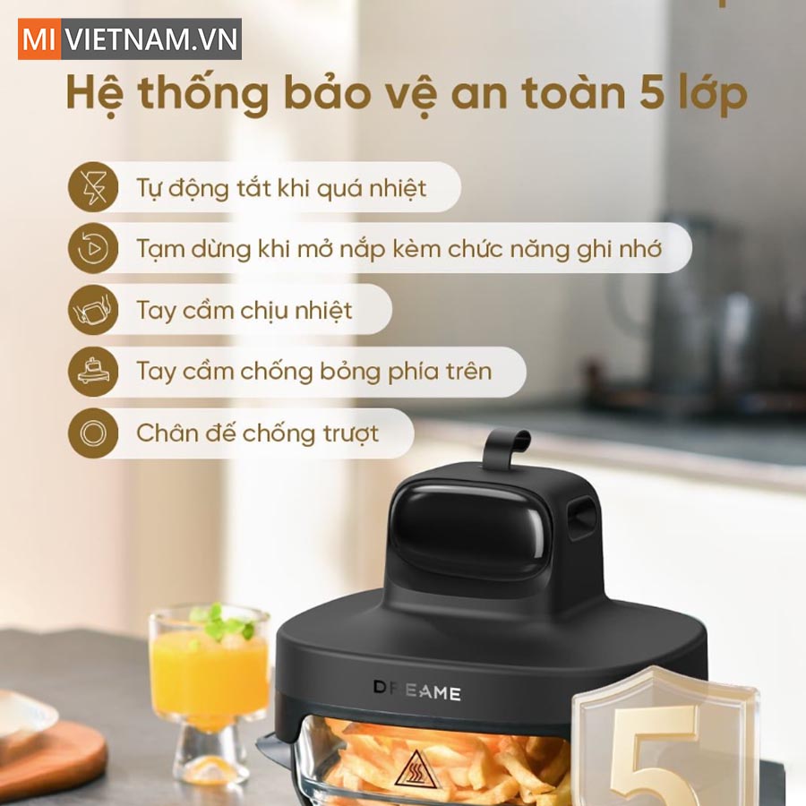 Nồi chiên không dầu Dreame Tasti PT60 - Hàng Chính Hãng 11 Dreame Tasti PT60